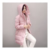 Winter Down Coat Woman Slim Hooded Thick Middle Long  pink   M - Mega Save Wholesale & Retail - 2