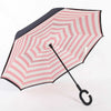 C-Handle Parasol Folding Rain Windproof Umbrella Double Layers Inverted Reverse