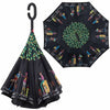 C-Handle Parasol Folding Rain Windproof Umbrella Double Layers Inverted Reverse