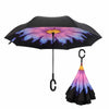 C-Handle Parasol Folding Rain Windproof Umbrella Double Layers Inverted Reverse