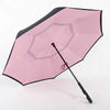 C-Handle Parasol Folding Rain Windproof Umbrella Double Layers Inverted Reverse