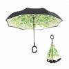 C-Handle Parasol Folding Rain Windproof Umbrella Double Layers Inverted Reverse