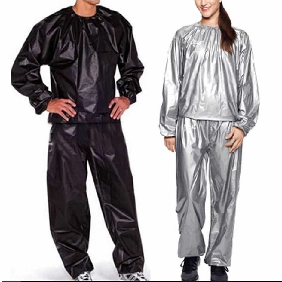 Unisex Sweat Sauna Suit Lose Weight Slimming Anti Rip Workout Training Clothes 