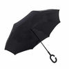 C-Handle Parasol Folding Rain Windproof Umbrella Double Layers Inverted Reverse