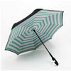 C-Handle Parasol Folding Rain Windproof Umbrella Double Layers Inverted Reverse