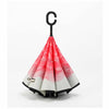 C-Handle Parasol Folding Rain Windproof Umbrella Double Layers Inverted Reverse