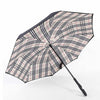 C-Handle Parasol Folding Rain Windproof Umbrella Double Layers Inverted Reverse