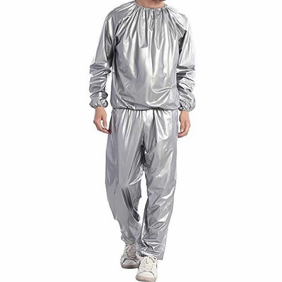 Unisex Sweat Sauna Suit Lose Weight Slimming Anti Rip Workout Training Clothes 