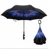 C-Handle Parasol Folding Rain Windproof Umbrella Double Layers Inverted Reverse