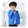 Child Wave Pattern Light Thin Down Coat Hooded   sapphire   100cm - Mega Save Wholesale & Retail - 1