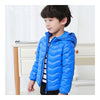 Child Wave Pattern Light Thin Down Coat Hooded   sapphire   100cm - Mega Save Wholesale & Retail - 2