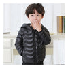 Child Wave Pattern Light Thin Down Coat Hooded    black    100cm - Mega Save Wholesale & Retail - 1