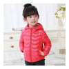 Child Wave Pattern Light Thin Down Coat Hooded   red    100cm - Mega Save Wholesale & Retail - 1