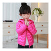 Child Wave Pattern Light Thin Down Coat Hooded   bright pink   100cm - Mega Save Wholesale & Retail - 1