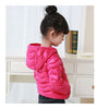 Child Wave Pattern Light Thin Down Coat Hooded   bright pink   100cm - Mega Save Wholesale & Retail - 2