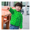 Child Wave Pattern Light Thin Down Coat Hooded   green   100cm - Mega Save Wholesale & Retail - 1