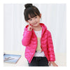 Child Wave Pattern Light Thin Down Coat Hooded   peach   100cm - Mega Save Wholesale & Retail - 1