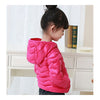 Child Wave Pattern Light Thin Down Coat Hooded   peach   100cm - Mega Save Wholesale & Retail - 2
