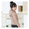 Child Wave Pattern Light Thin Down Coat Hooded   taupe   100cm - Mega Save Wholesale & Retail - 2