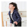 Child Wave Pattern Light Thin Down Coat Hooded   navy   100cm - Mega Save Wholesale & Retail - 2