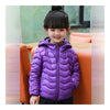 Child Wave Pattern Light Thin Down Coat Hooded   purple    100cm - Mega Save Wholesale & Retail - 1