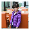 Child Wave Pattern Light Thin Down Coat Hooded   purple    100cm - Mega Save Wholesale & Retail - 2