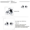 Men's titanium steel earrings flat round drip pentagram earrings Korean jewelry wholesale hypoallergenic GE308 - Mega Save Wholesale & Retail - 3