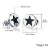 Men's titanium steel earrings flat round drip pentagram earrings Korean jewelry wholesale hypoallergenic GE308 - Mega Save Wholesale & Retail - 5