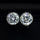 Platinum Galvanized Austrian Fake Crystal Zircon Ear Studs - Mega Save Wholesale & Retail