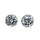 Platinum Galvanized Austrian Fake Crystal Zircon Ear Studs