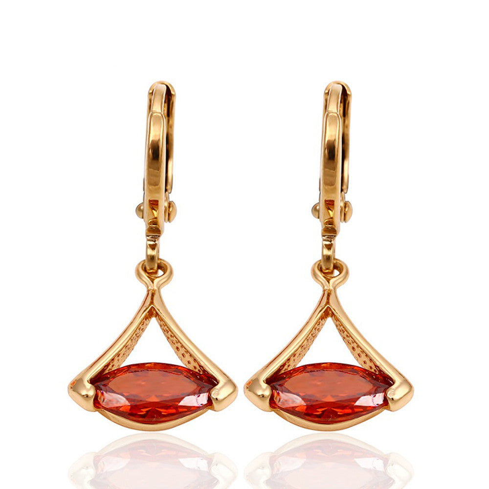 Creative Europe gilded earrings Xuping multicolored jewelry wholesale jewelry trade ideas  Hot