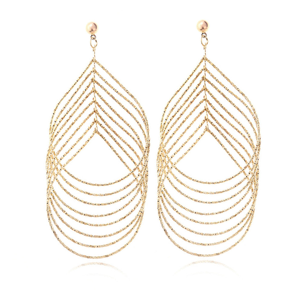 Exaggerated Iron Sheet Earrings - Mega Save Wholesale & Retail