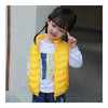 Child Thin Light Stand Collar Waistcoat Down Coat  bright yellow      110cm - Mega Save Wholesale & Retail - 1