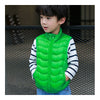 Child Thin Light Stand Collar Waistcoat Down Coat    green   110cm - Mega Save Wholesale & Retail - 1