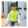 Child Thin Light Stand Collar Waistcoat Down Coat   fluorescent green   110cm - Mega Save Wholesale & Retail - 1