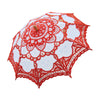 Handmade Cotton Craft Lace Macrame Children Umbrella Wedding Classical Photo   red - Mega Save Wholesale & Retail