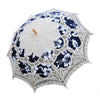 Handmade Cotton Craft Lace Macrame Children Umbrella Wedding Classical Photo   blue flower - Mega Save Wholesale & Retail