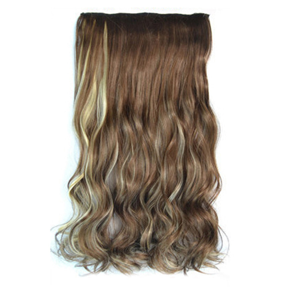 5 Cards Hair Extension Wig Long Curled Hair 5C-12H613#
