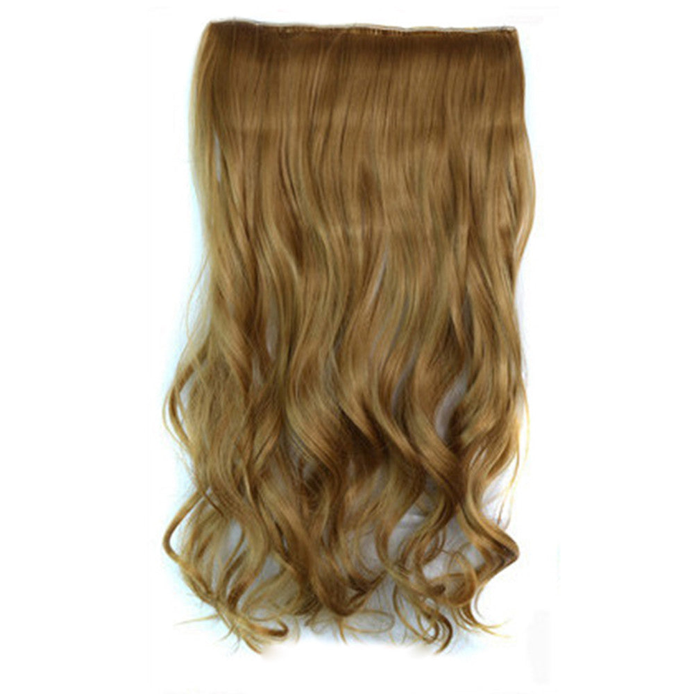 5 Cards Hair Extension Wig Long Curled Hair 5C-22#