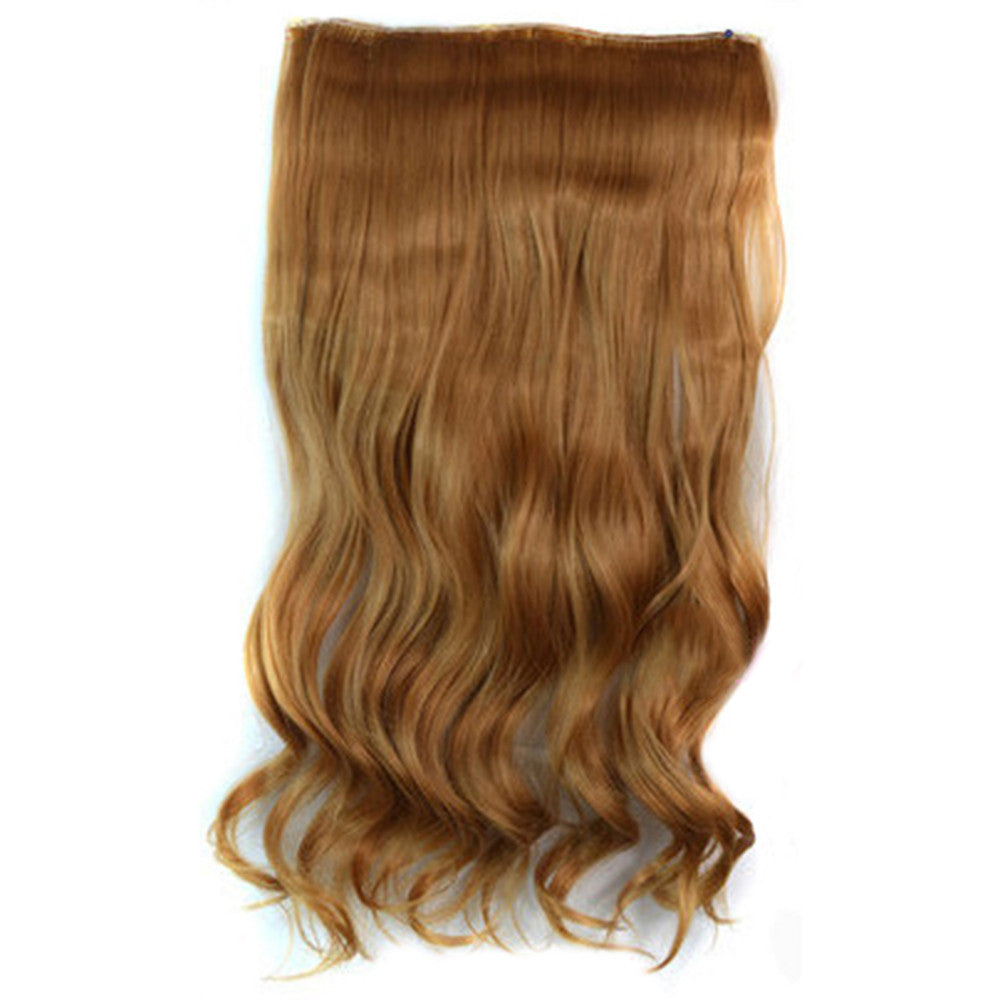 5 Cards Hair Extension Wig Long Curled Hair 5C-26#