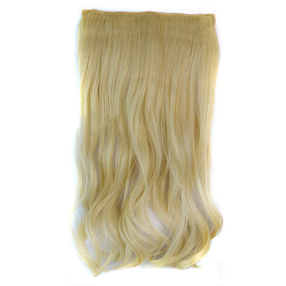 5 Cards Hair Extension Wig Long Curled Hair 5C--613#