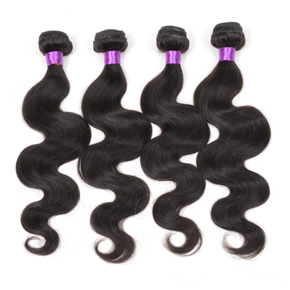 Brazilian Hair Natural Color Real Hair Weft Wig    12 inch