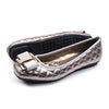 Metal Square Button Bowknot Flat Thin Shoes    grey - Mega Save Wholesale & Retail