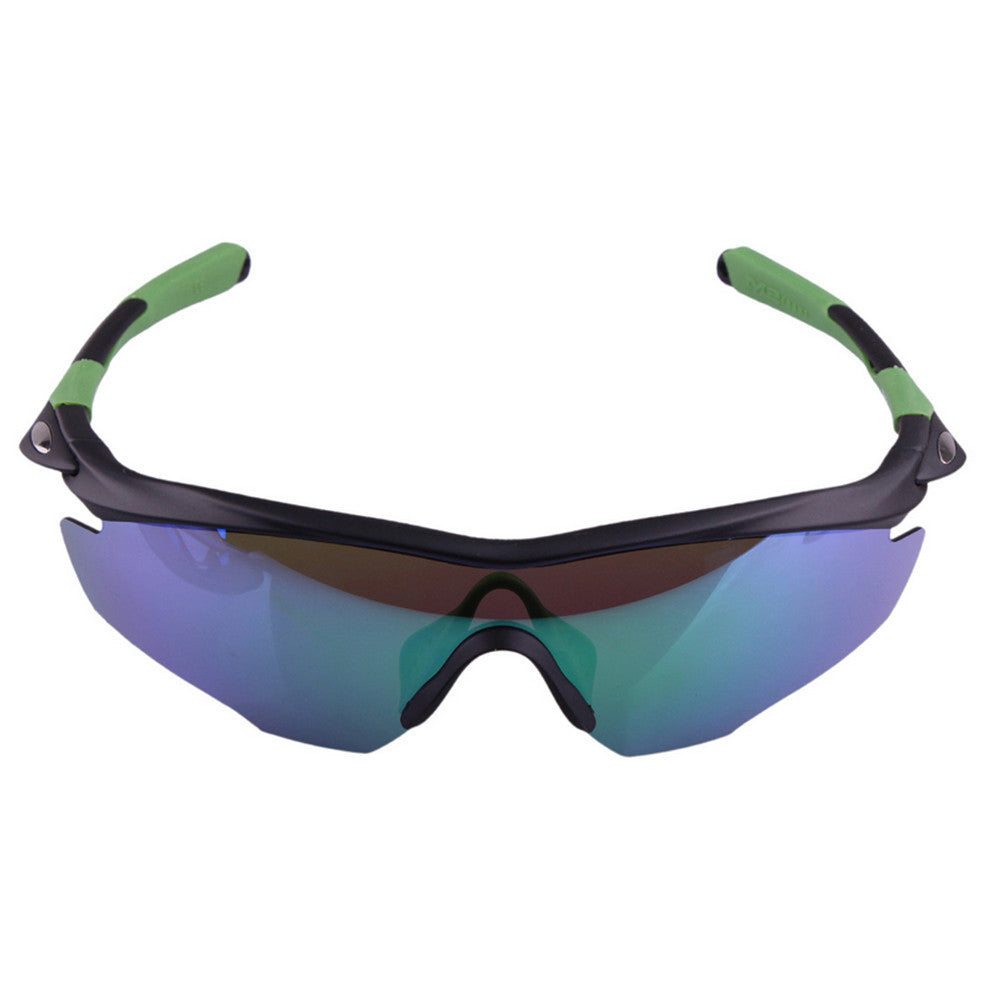 Riding Polarized Glasses Sports XQ-377    black with green - Mega Save Wholesale & Retail - 1
