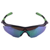 Riding Polarized Glasses Sports XQ-377    black with green - Mega Save Wholesale & Retail - 1