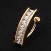 White Colorful Ring Navel Nail Buckle    gold plated white zircon - Mega Save Wholesale & Retail - 3