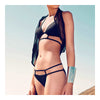 Checks Sexy Hollow Bikini Set Halter Women Swimwear Swimsuit  S - Mega Save Wholesale & Retail