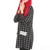 Muslim Long Sleeve Long T-Shirt Paris Beads Fashionable Checks   black - Mega Save Wholesale & Retail - 3