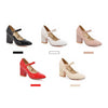 Small Square Last Heel Low-cut Buckle W ork Shoes Plus Size  white - Mega Save Wholesale & Retail - 2