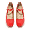 Small Square Last Heel Low-cut Buckle W ork Shoes Plus Size  red - Mega Save Wholesale & Retail - 1
